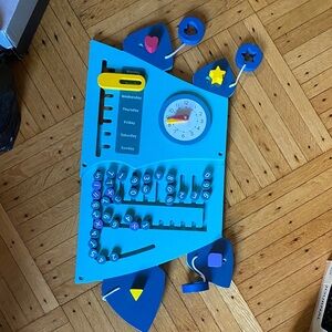 Blue and Yellow Kids Activity Board